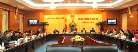 ຄະນະປະຈຳສະພາແຫ່ງຊາດ ປຶກສາຫາລືກ່ຽວກັບການຈັດແບ່ງ 2 ໂຄງການຈຸດໝາຍແຫ່ງຊາດ